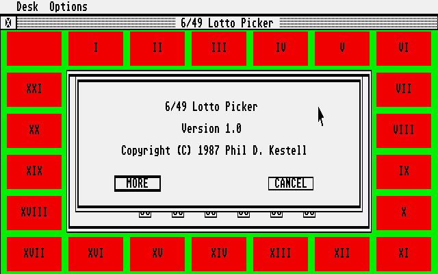 Screenshot of 6/49 Lotto Picker
