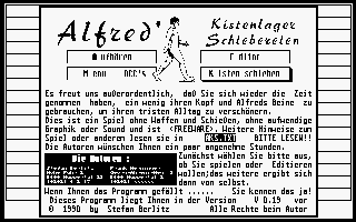 Large screenshot of Alfreds Kistenlager Schiebereien