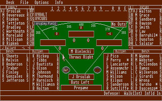 Large screenshot of American Pastime Baseball Simulator