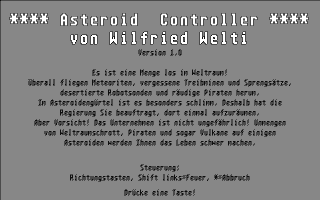 Screenshot of Asteroid Controller