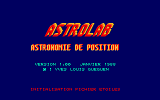 Large screenshot of Astrolab - Astronomie de position