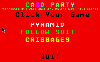 Screenshot of Card Party