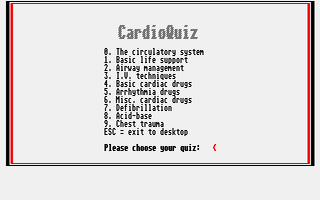 Screenshot of CardioQuiz