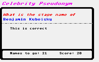 Thumbnail of other screenshot of Celebrity Pseudonym