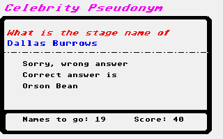 Thumbnail of other screenshot of Celebrity Pseudonym