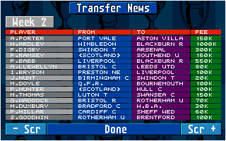Large screenshot of Championship Manager 94 - End of Season Edition