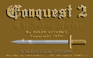 Screenshot of Conquest 2:The Viking Hordes