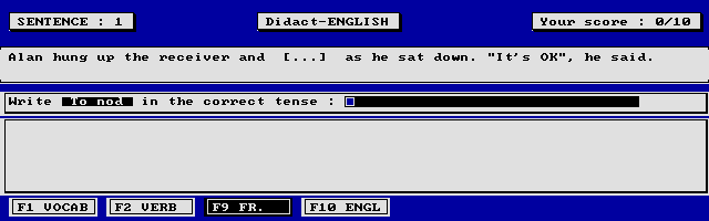 Screenshot of Didact English / La Concordance Des Temps (Lycée)