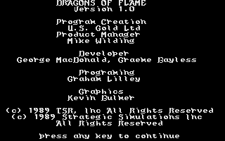 Screenshot of Dragons of Flame