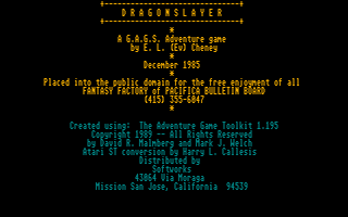 Large screenshot of Dragonslayer