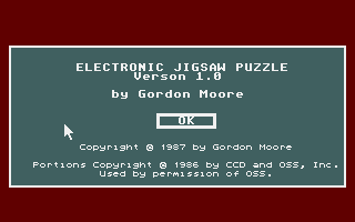 Screenshot of Electronic Jigsaw Puzzle