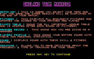 Large screenshot of England Team Manager