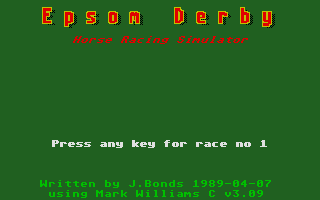 Large screenshot of Epsom Derby Horse Racing Simulator
