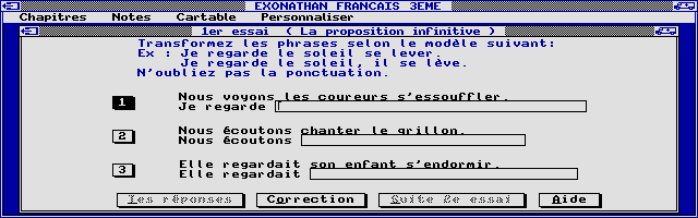 Large screenshot of Exonathan Français 3e
