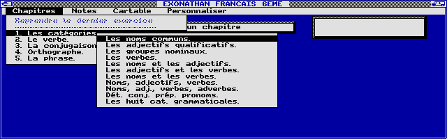 Thumbnail of other screenshot of Exonathan Français 6e