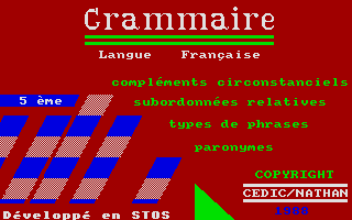 Screenshot of Grammaire - Langue Française  Collèges 5e