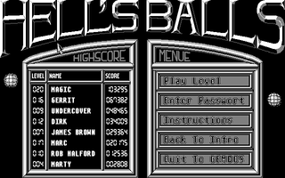 Screenshot of Hell's Balls
