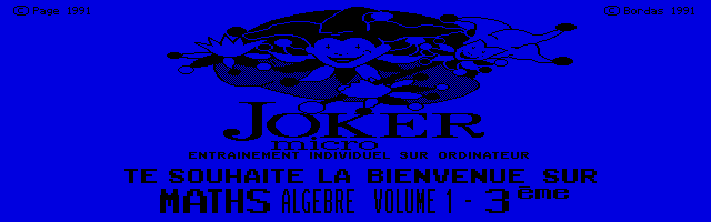 Large screenshot of Joker Micro - Maths 3e Volume 1