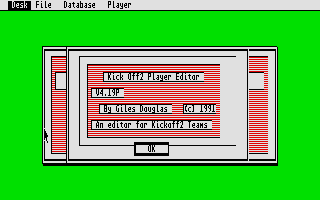 Large screenshot of Kick Off 2 - Player Editor