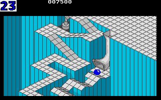 Large screenshot of Marble Madness