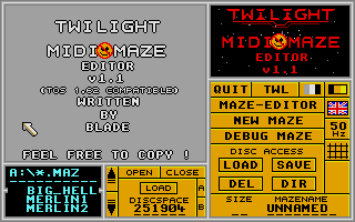 Screenshot of Midi Maze Editor