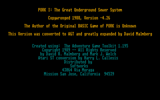 Screenshot of Pork 1 - The Great Underground Sewer System