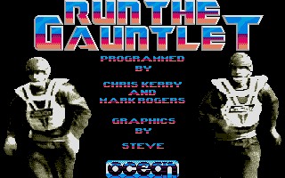 The intro screen with the jogging guys ...