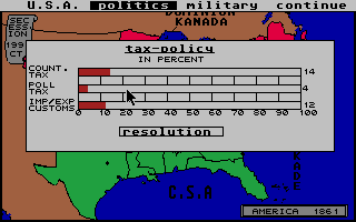 Screenshot of Secession - The Computer Game