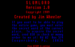 Large screenshot of Slumlord