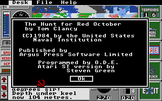 Large screenshot of Hunt for Red October, The