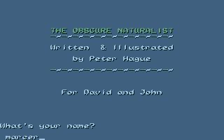 Screenshot of Obscure Naturalist, The