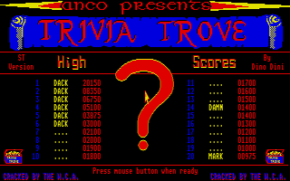 Screenshot of Trivia Trove