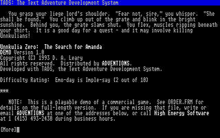 Screenshot of Unnkulia Zero - The Search for Amanda