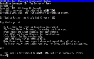 Large screenshot of Unnkulian Unventure II - The Secret of Acme