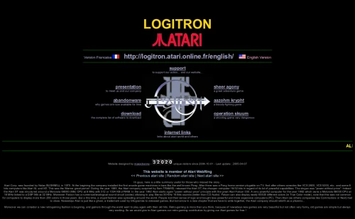 Screenshot of link Logitron