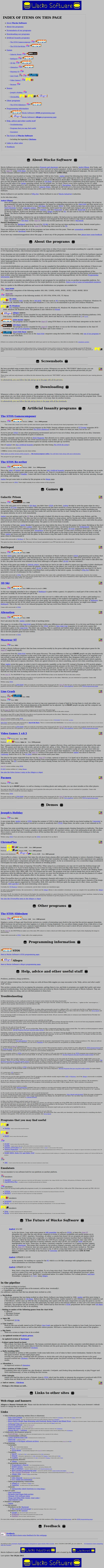 Screenshot of the link Wacko Software