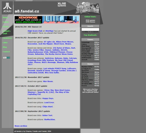 Screenshot of the link Fandal