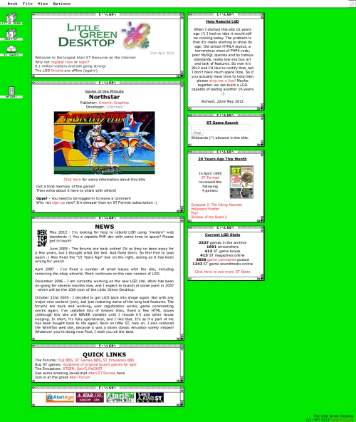 Screenshot of link The Little Green Desktop