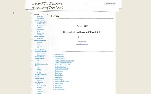 Screenshot of link Atari ST - Essential software