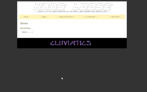 Screenshot of link Climatics Hangloose archive
