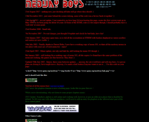 Screenshot of link Medway Boys