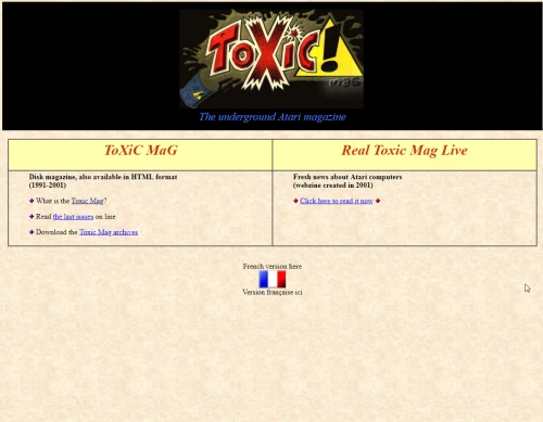 Screenshot of the link Toxic Mag