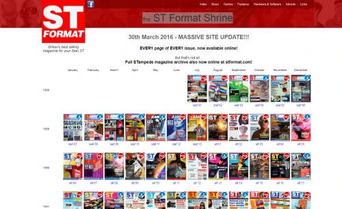 Screenshot of link The ST Format Shrine
