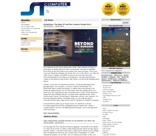 Screenshot of the link ST Computer magazine