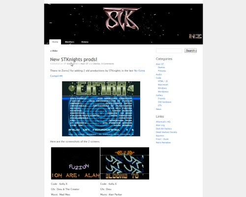 Screenshot of the link ST Knights