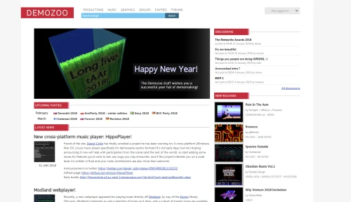 Screenshot of link Demozoo