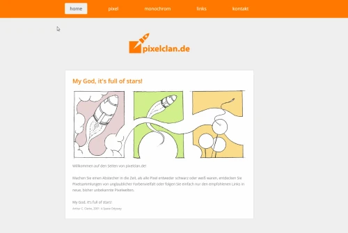 Screenshot of the link Pixel Clan