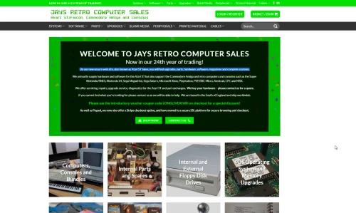 Screenshot of link Jay's retro computer sales