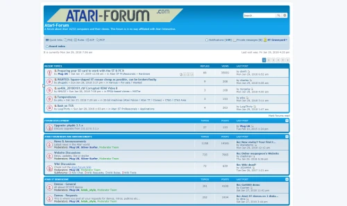 Screenshot of link Atari Forum