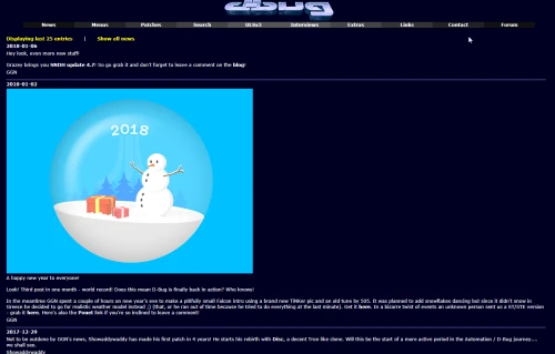 Screenshot of the link Home of D-BUG